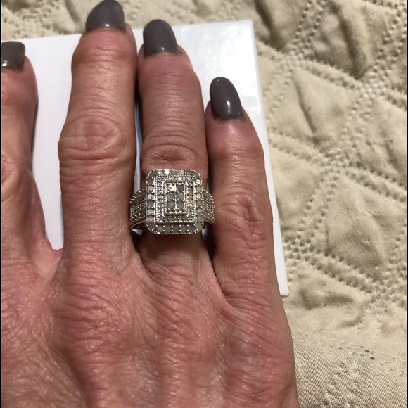 Jewelry - 925 and gold over sterling diamond ring 💍.